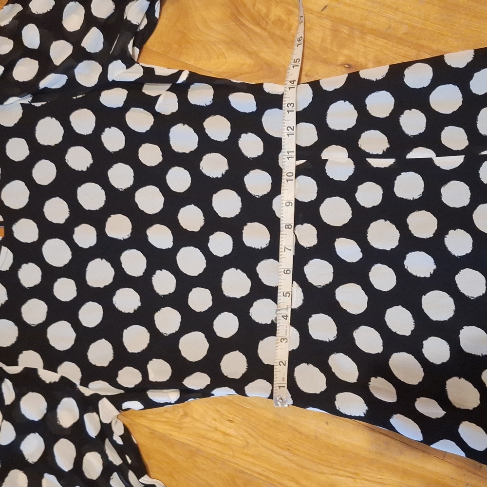 Reformation Carolena Midi Dress Luna Polka Dot Size 8 Puff Shoulder 3/4 Sleeve - Picture 11 of 13